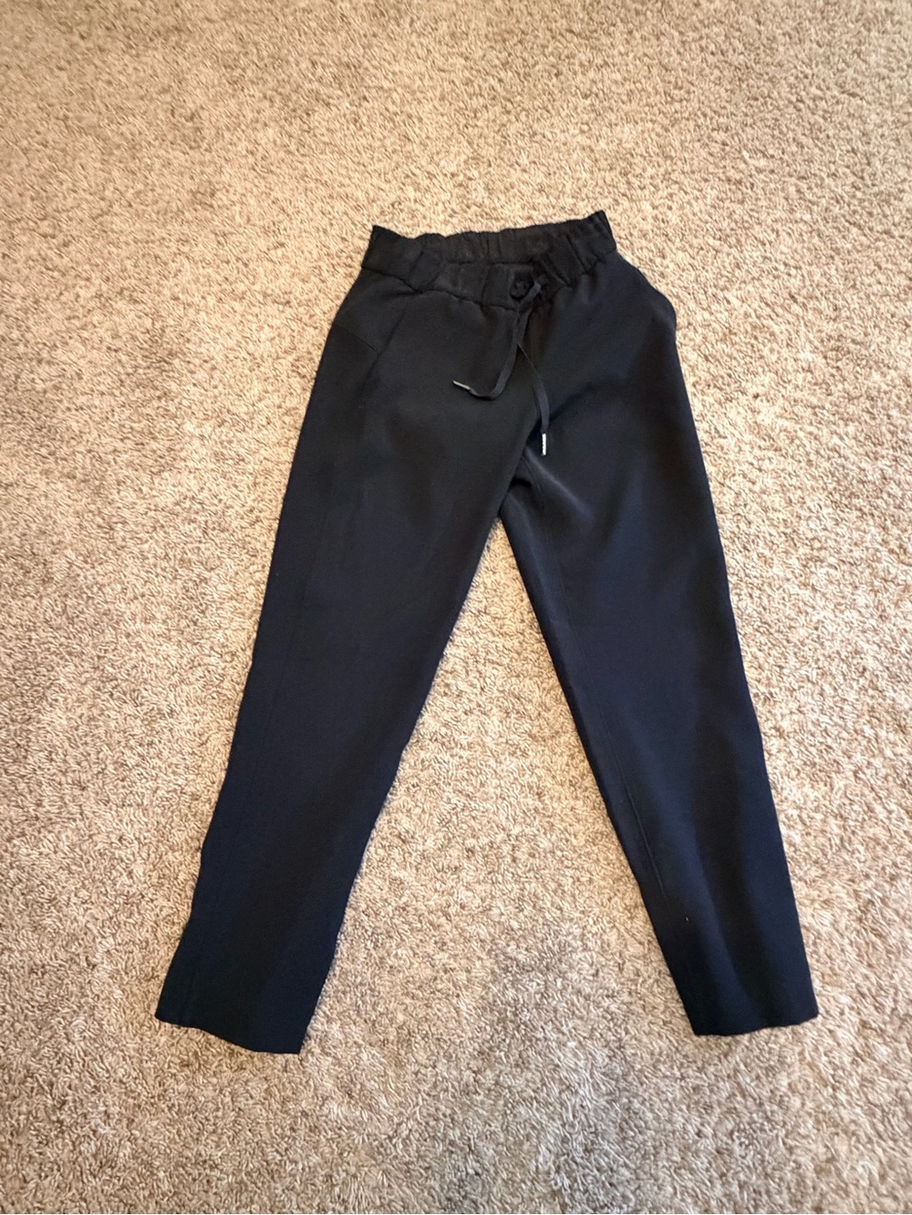 lululemon athletica Black Tapered Drawstring Pants